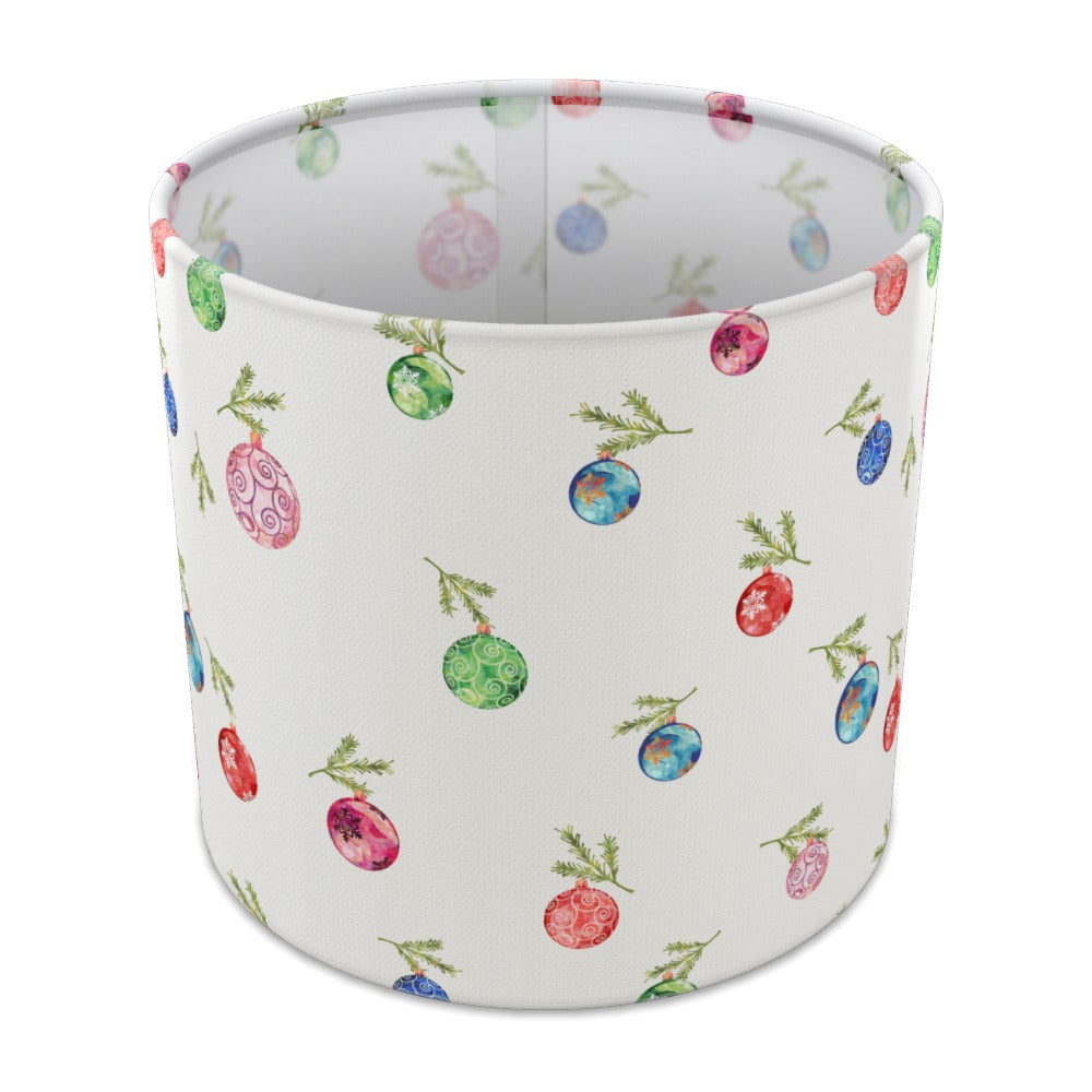 Festive Christmas Bauble Pattern lampshade - 20cm Table