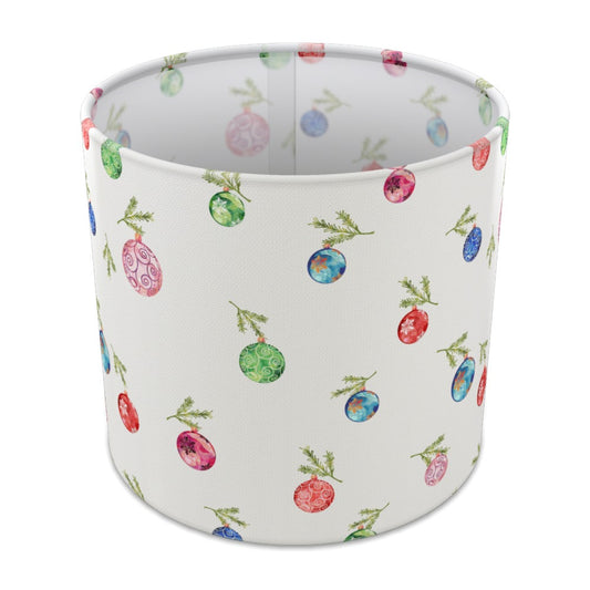 Festive Christmas Bauble Pattern lampshade - 20cm Table