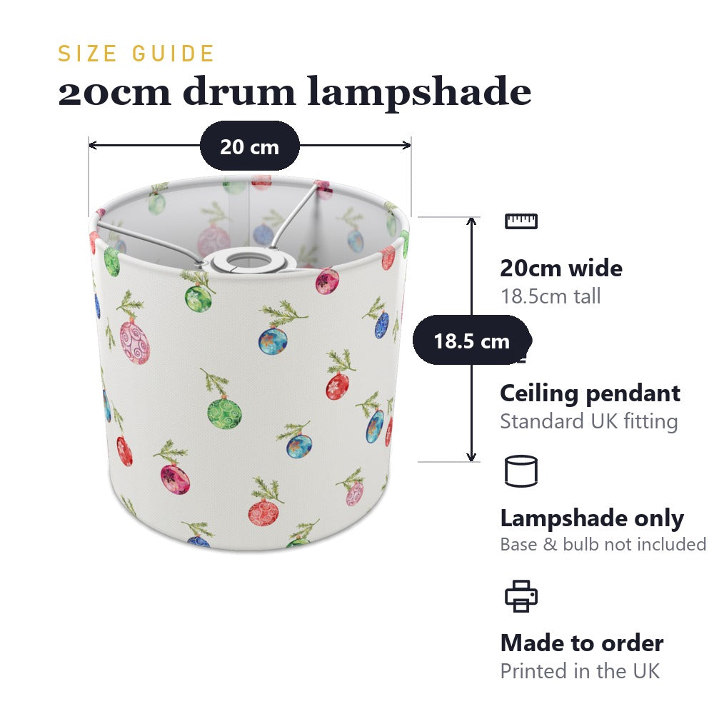 Festive Christmas Bauble Pattern lampshade
