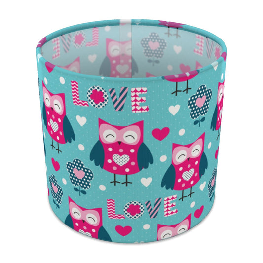 Blue Owl Love Pattern lampshade - 20cm Table