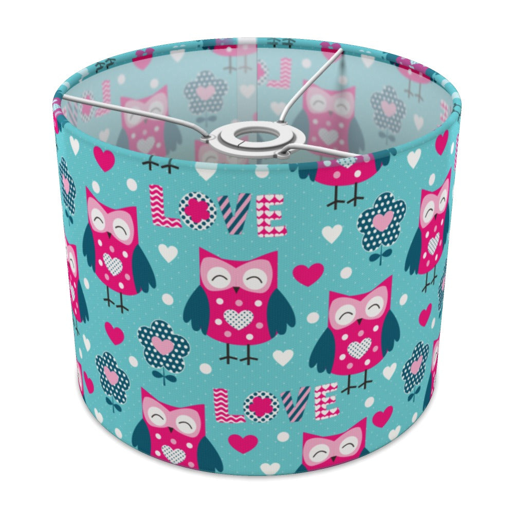 Blue Owl Love Pattern lampshade - 25cm Ceiling