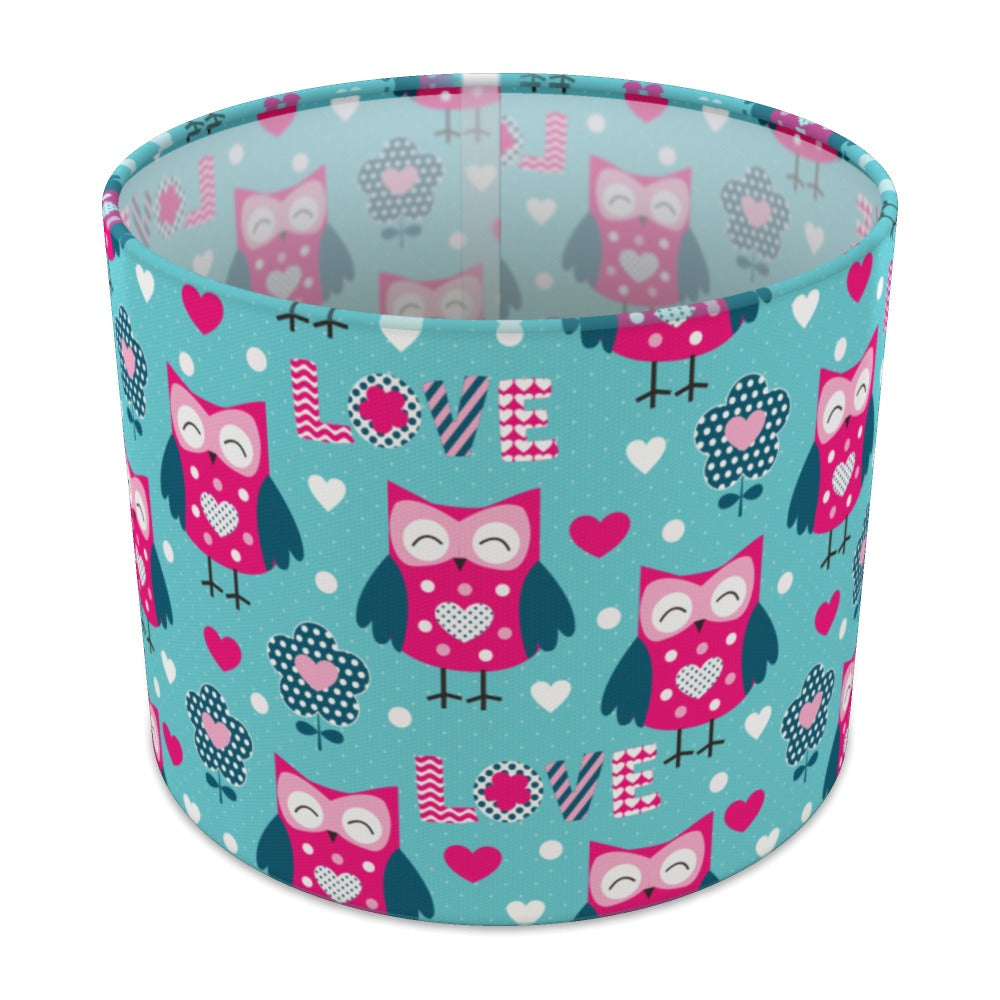Blue Owl Love Pattern lampshade - 25cm Table