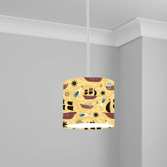 Pirate Ship Adventure Ceiling Lampshade Lightshade for Nursery - 20cm x 18.5cm