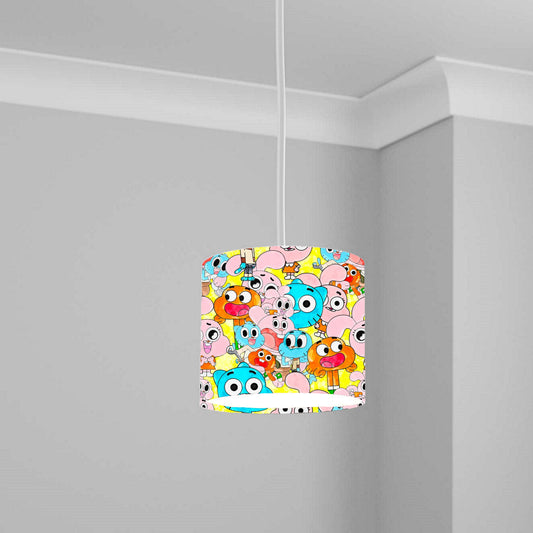 animated figure Collage Ceiling Lampshade Lightshade for Kids' Room - 20cm x 18.5cm