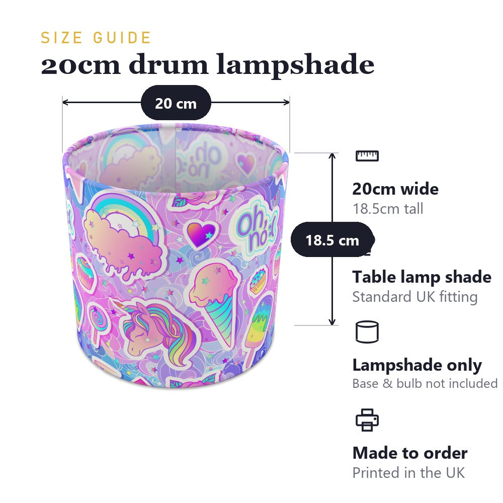 Pastel Unicorn Ice Cream Cupcake lampshade