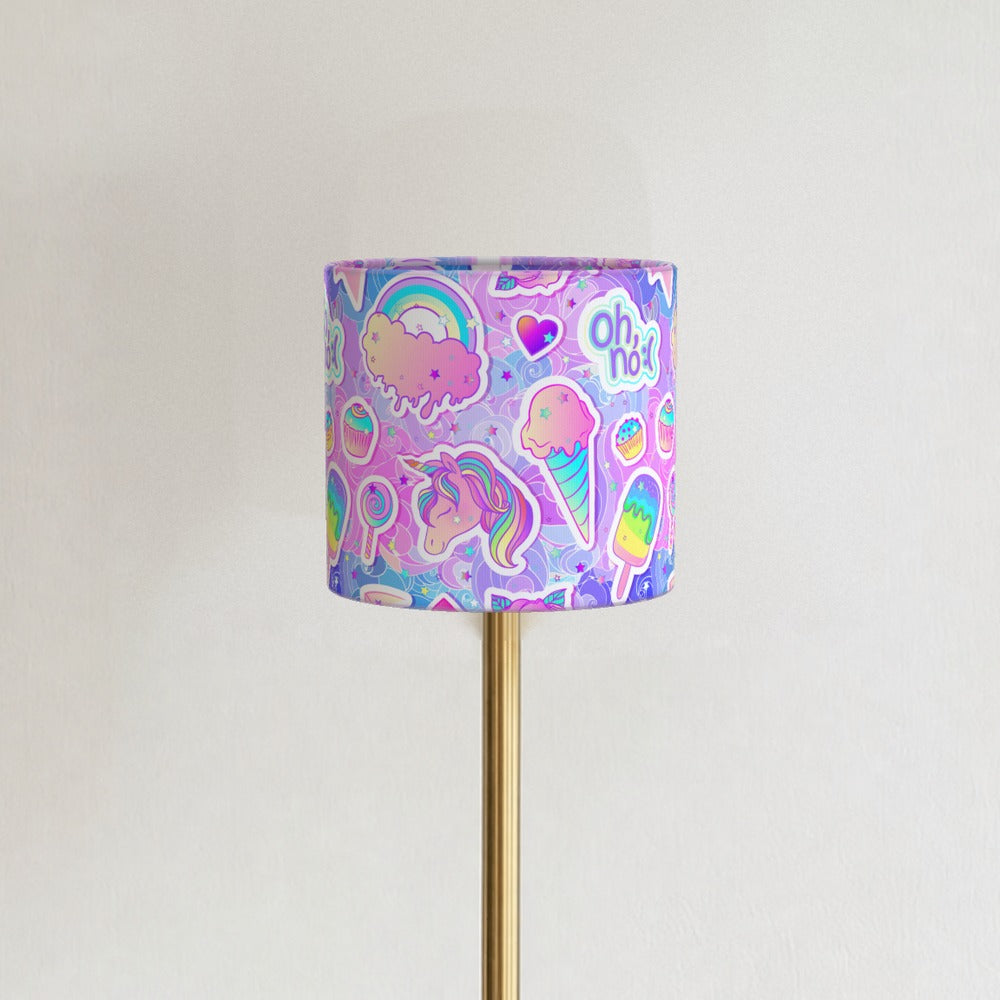 Pastel Unicorn Ice Cream Cupcake lampshade