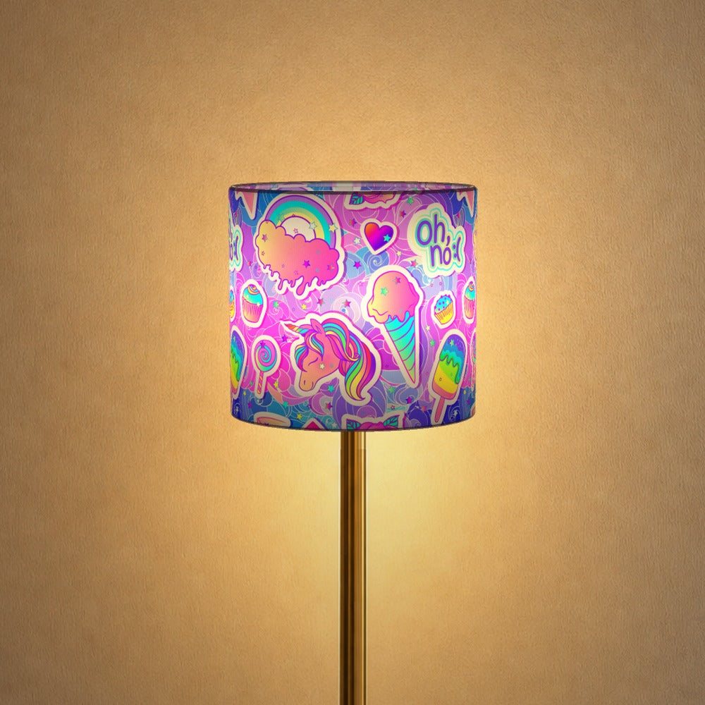 Pastel Unicorn Ice Cream Cupcake lampshade