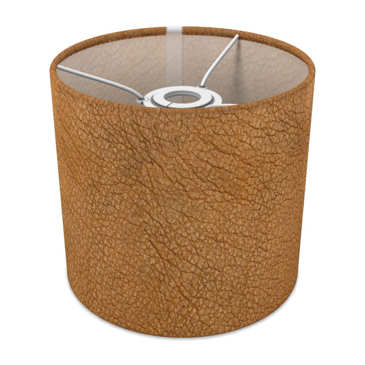 Light Tan Leather Effect Pattern lampshade - 20cm Ceiling