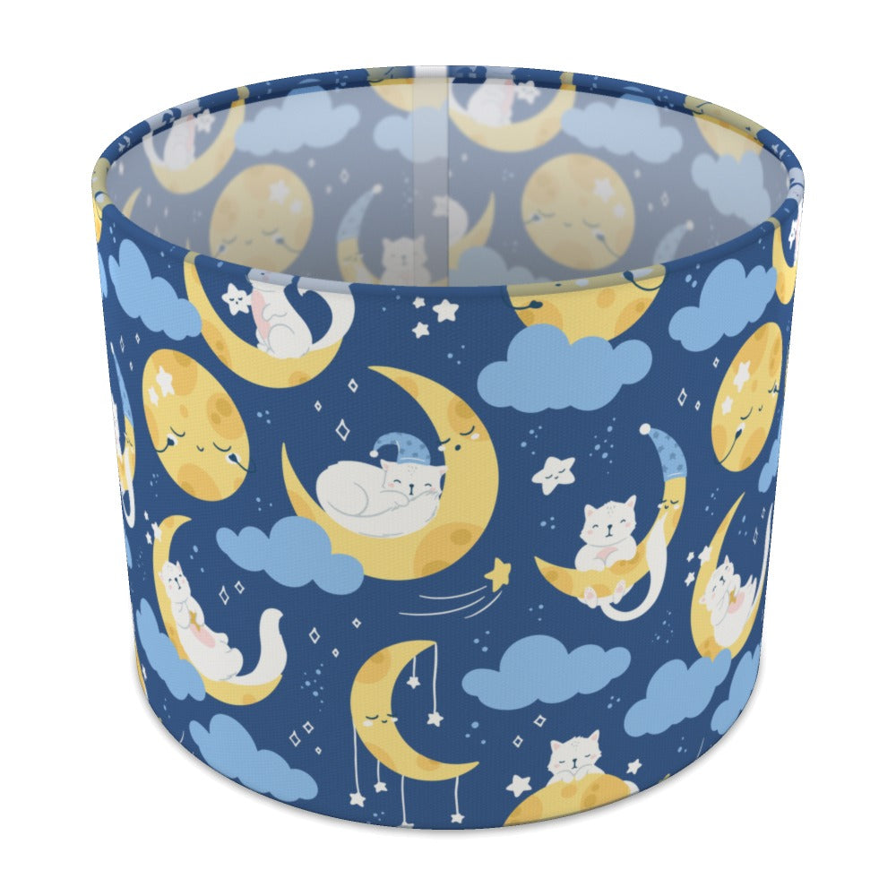 Sleepy Moon and Cats lampshade - 25cm Table