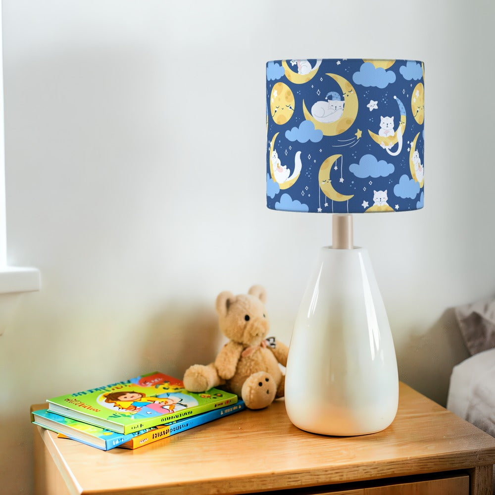Sleepy Moon and Cats lampshade