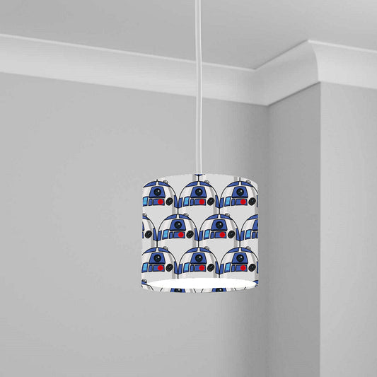 Blue Robot Design Ceiling Lampshade Lightshade for Room - 20cm x 18.5cm