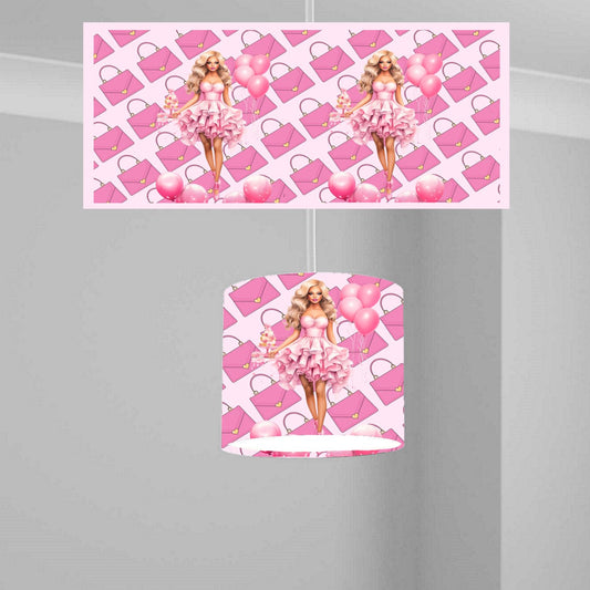 Lampshade Girls Doll Kids Bedroom lightshade Pink Balloon Light Shade 20CM X 18.5CM (Design 3)