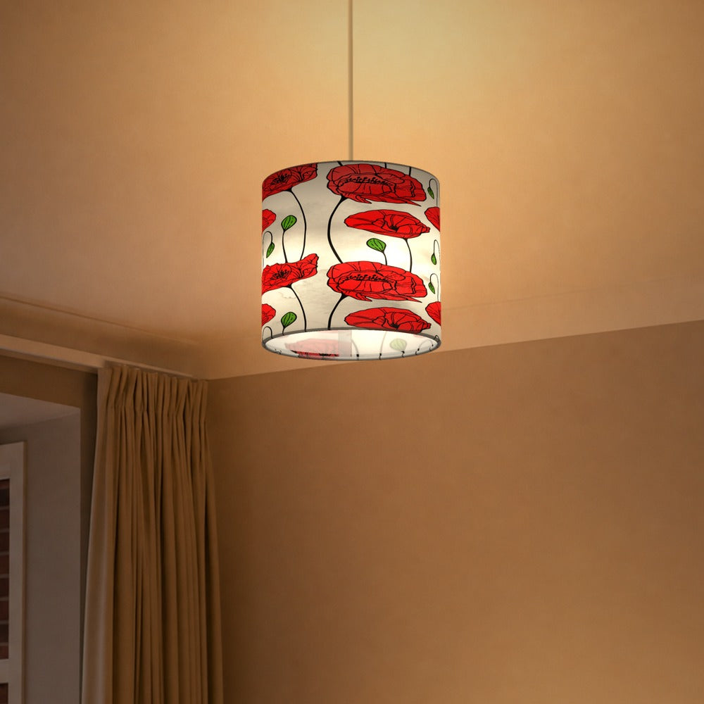 Red Poppy Floral lampshade