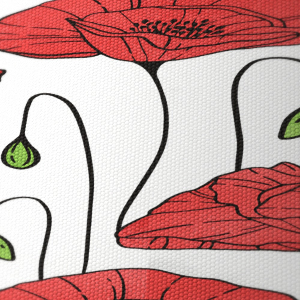 Red Poppy Floral lampshade