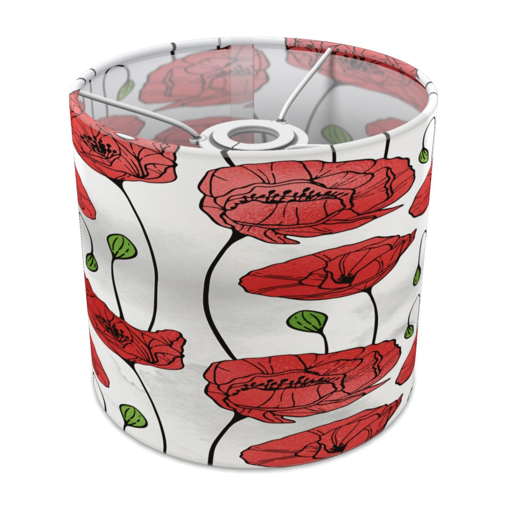 Red Poppy Floral lampshade - 20cm Ceiling