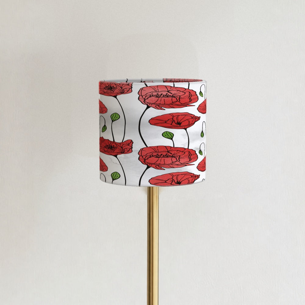 Red Poppy Floral lampshade