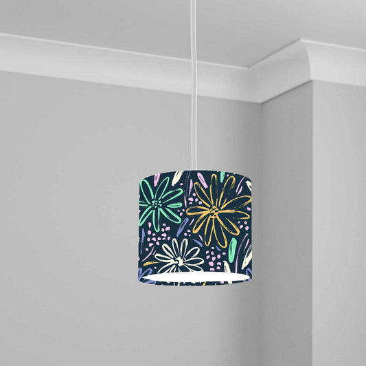 Vibrant Floral Pattern Ceiling Lampshade Lightshade for Room - 20cm x 18.5cm