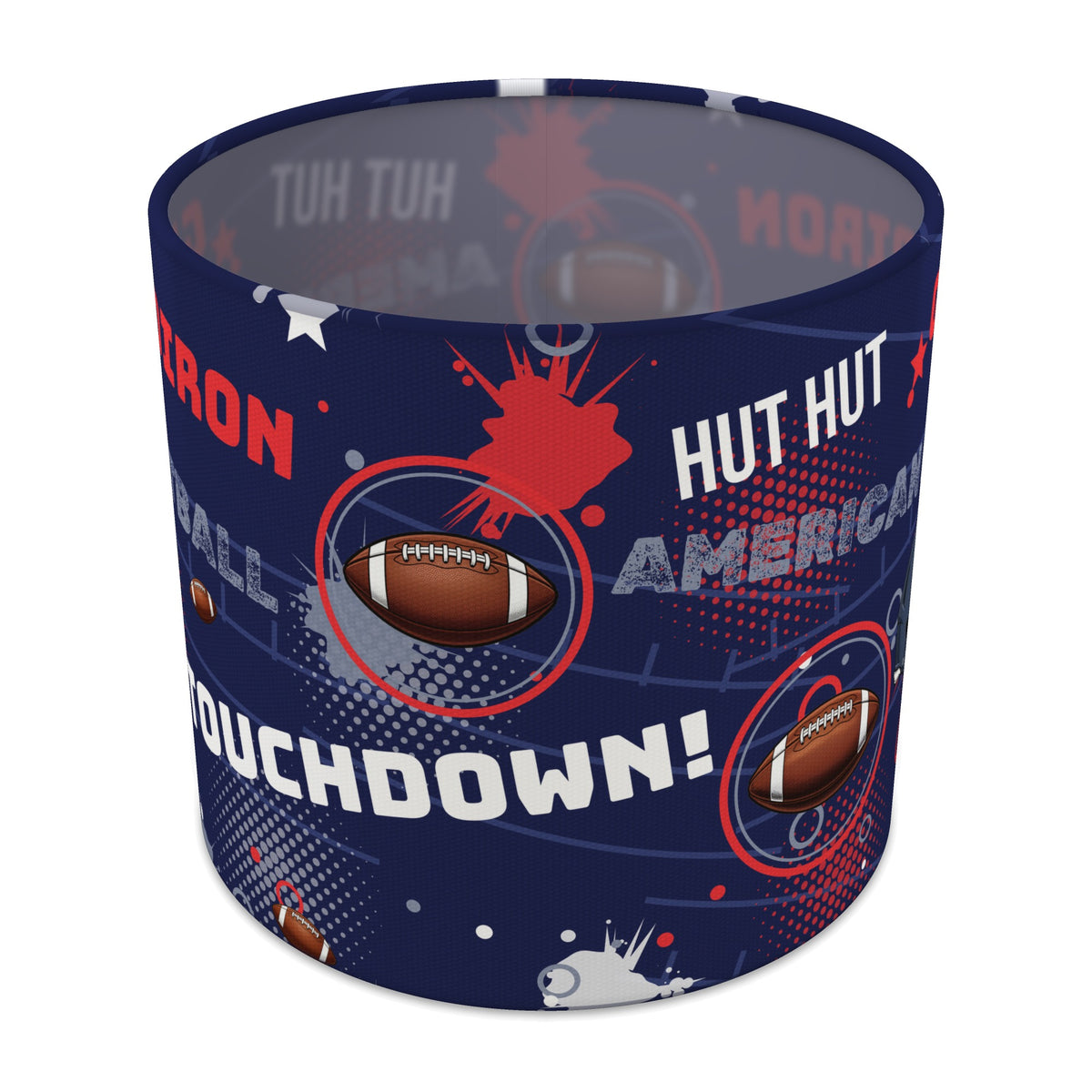 Navy Touchdown lampshade - 20cm x 18.5cm Table