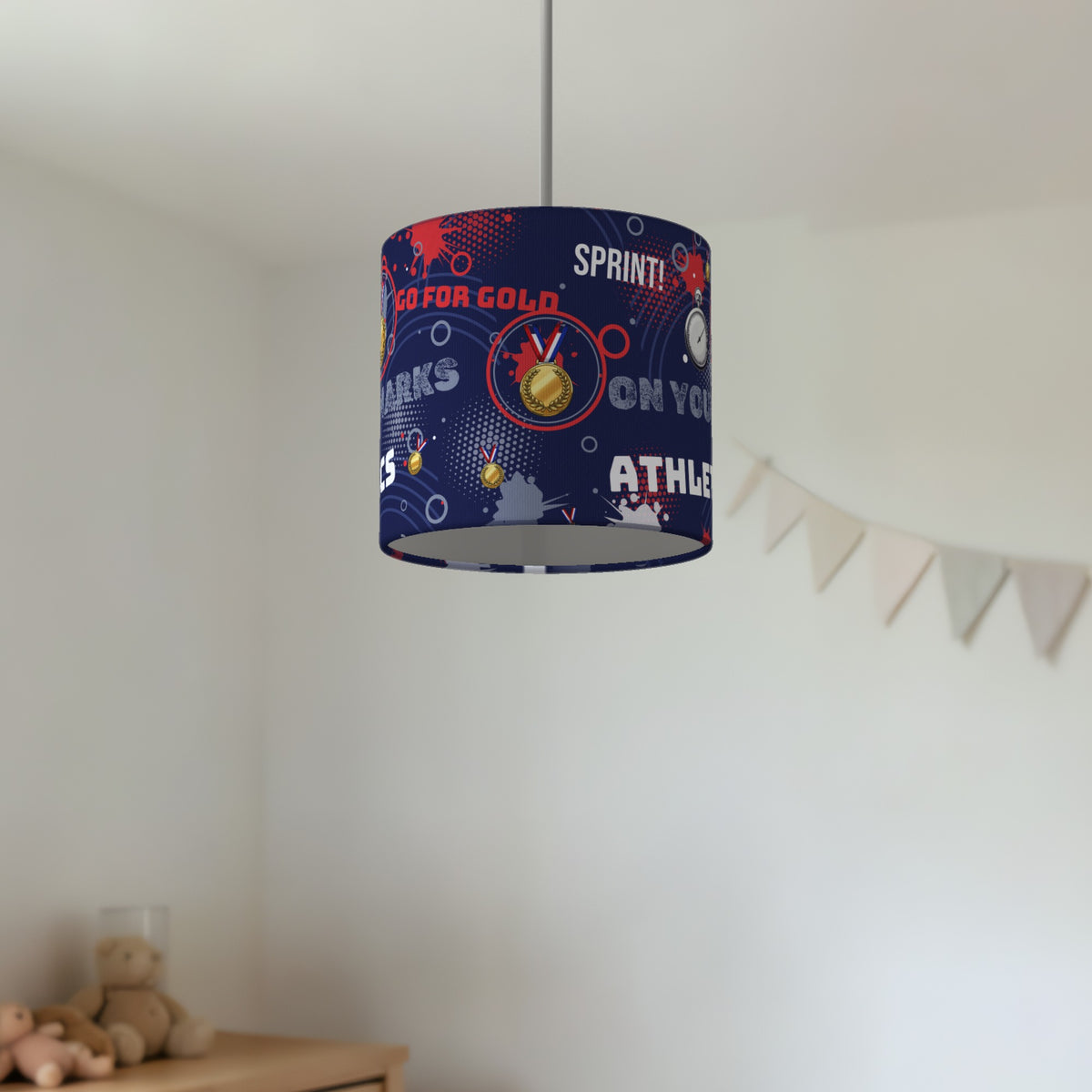 Navy Go For Gold lampshade - 20cm x 18.5cm Ceiling - photo 2