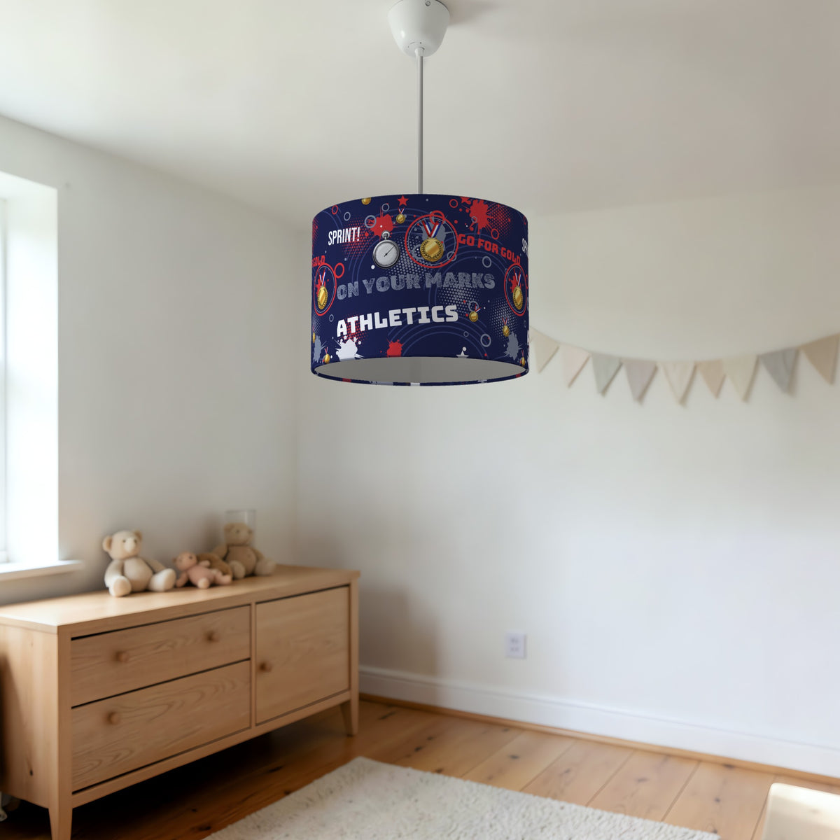 Navy Go For Gold lampshade - 20cm x 18.5cm Ceiling - photo 3