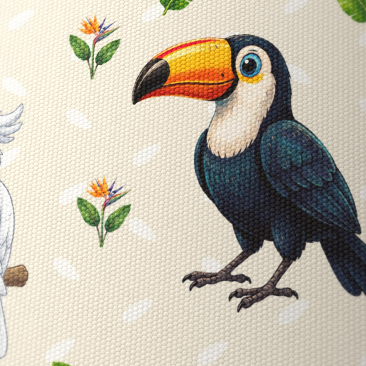 Cream Bird Friends lampshade - 20cm x 18.5cm Ceiling - photo 6
