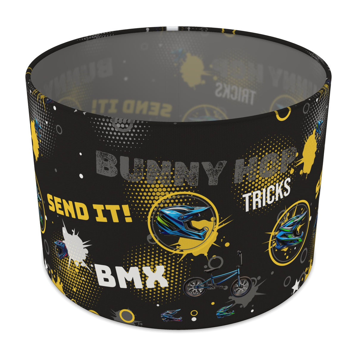 Black BMX Tricks lampshade - 30cm x 21cm Table