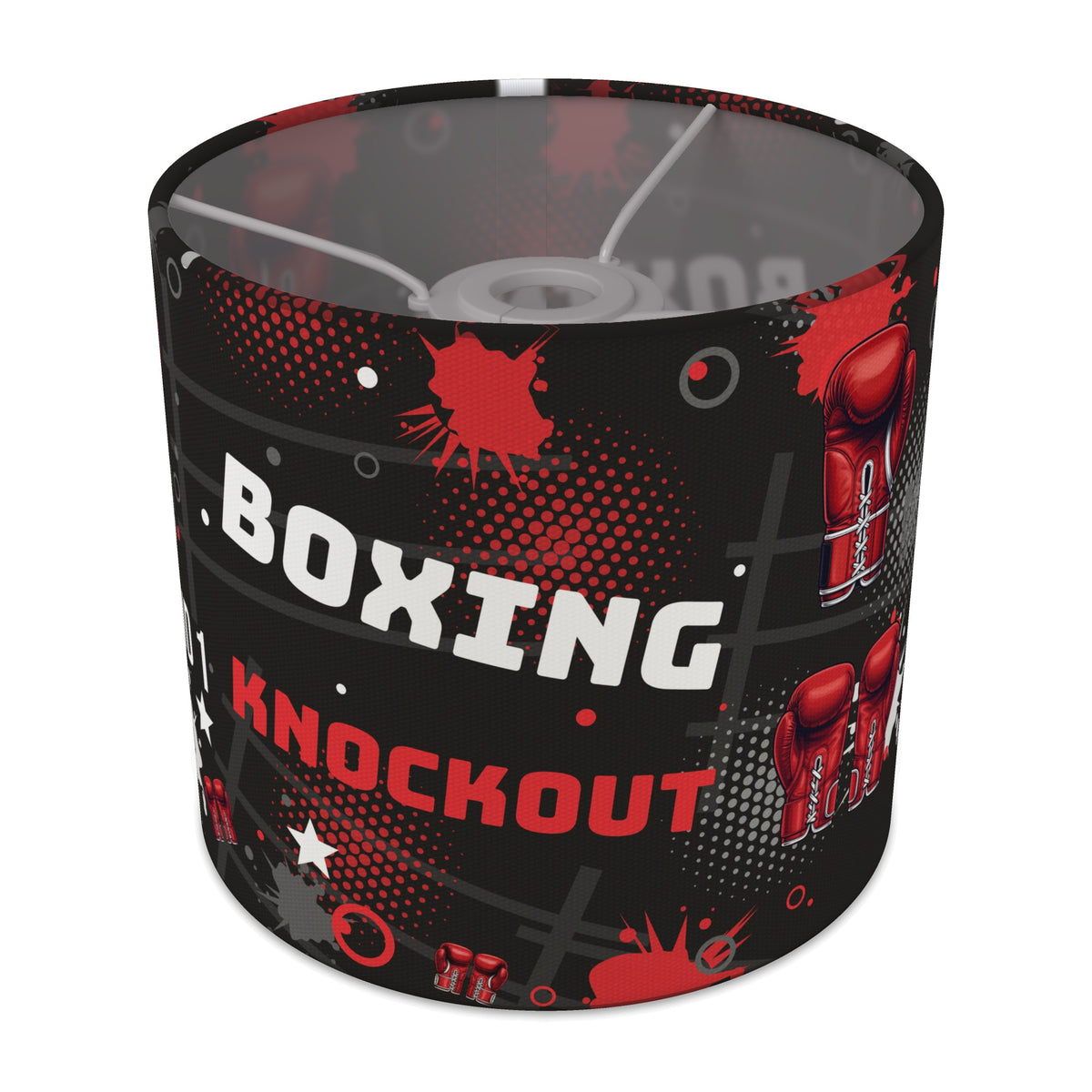 Black Knockout Boxing lampshade - 20cm x 18.5cm Ceiling - main photo