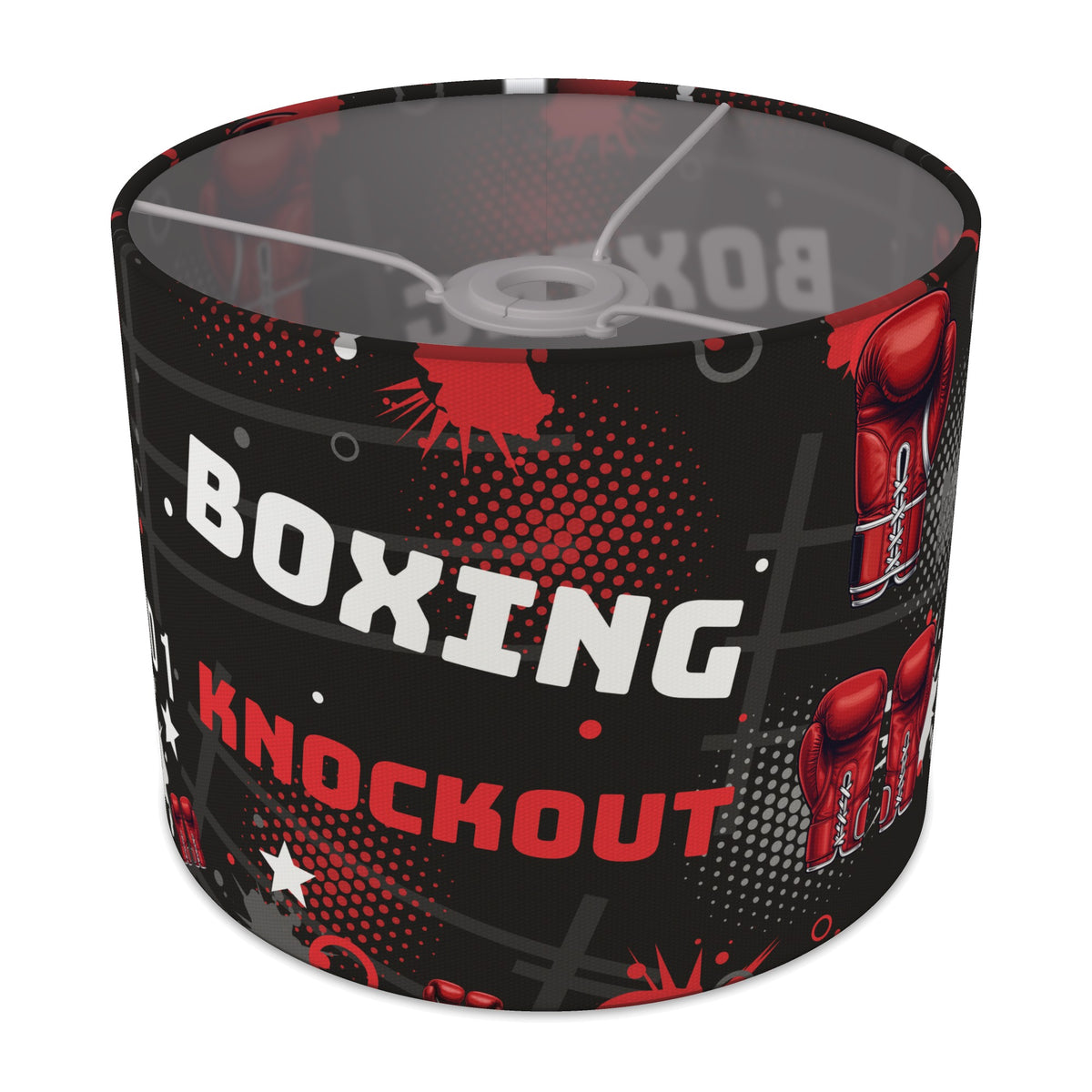Black Knockout Boxing lampshade - 25cm x 20cm Ceiling