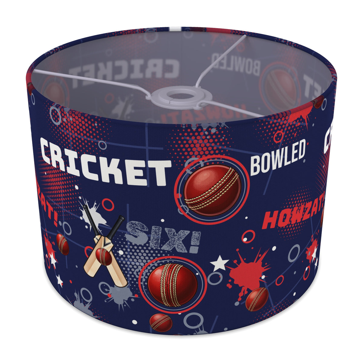 Navy Cricket Crazy lampshade - 30cm x 21cm Ceiling