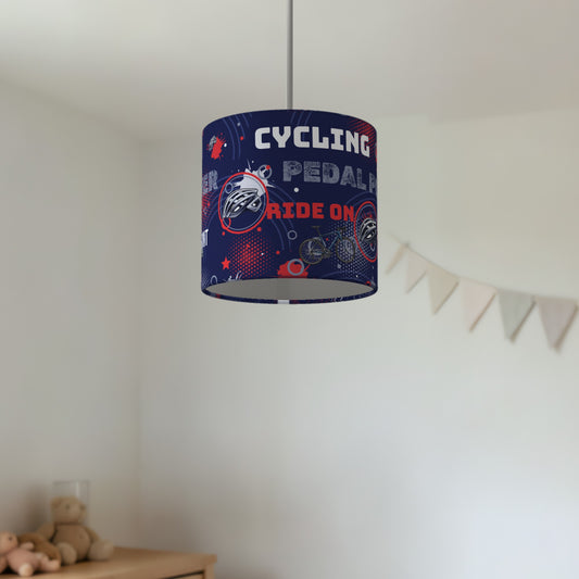 Navy Pedal Power lampshade - 20cm x 18.5cm Ceiling - photo 2