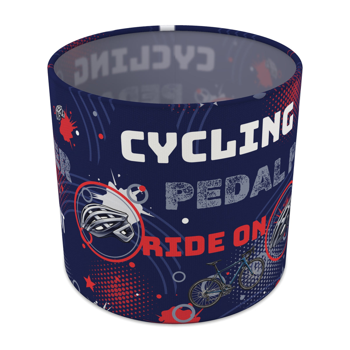 Navy Pedal Power lampshade - 20cm x 18.5cm Table