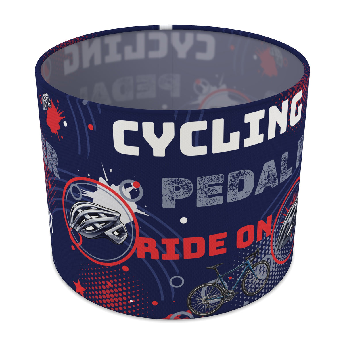Navy Pedal Power lampshade - 25cm x 20cm Table