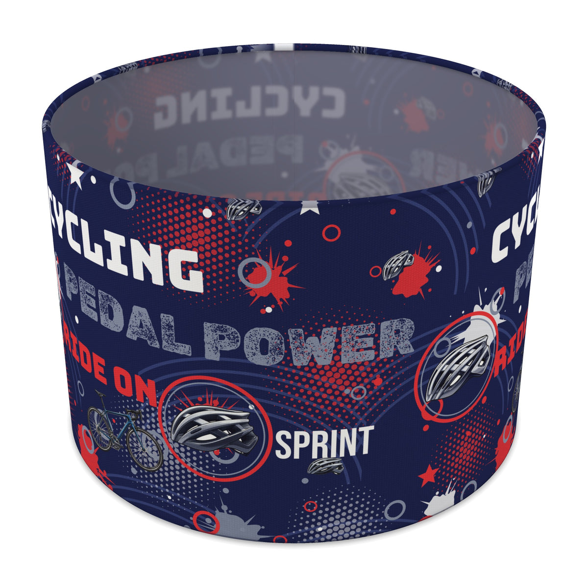 Navy Pedal Power lampshade - 30cm x 21cm Table