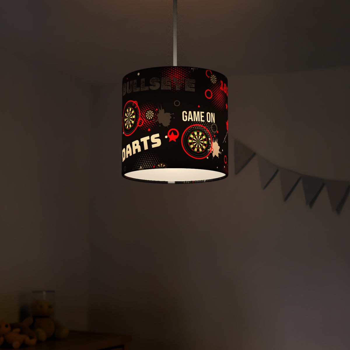 Black Darts Night lampshade - 20cm x 18.5cm Ceiling - photo 5