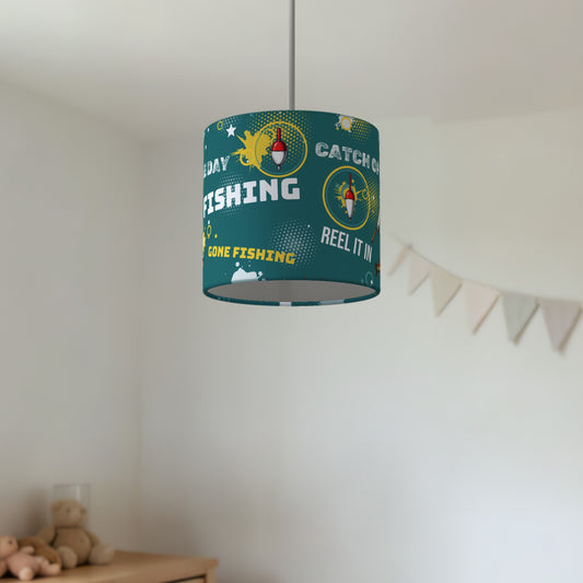 Teal Reel It In lampshade - 20cm x 18.5cm Ceiling - photo 2