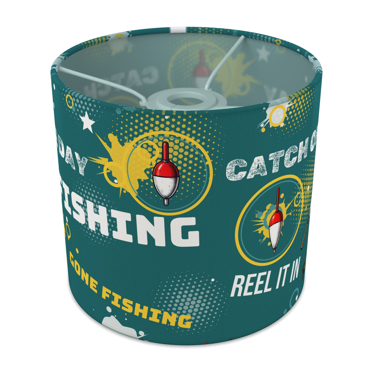 Teal Reel It In lampshade - 20cm x 18.5cm Ceiling - main photo