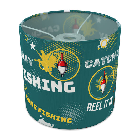 Teal Reel It In lampshade - 20cm x 18.5cm Ceiling - main photo