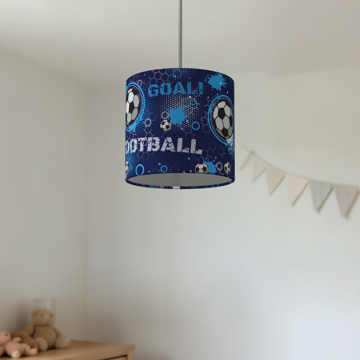 Navy Football Crazy lampshade - 20cm x 18.5cm Ceiling - photo 2
