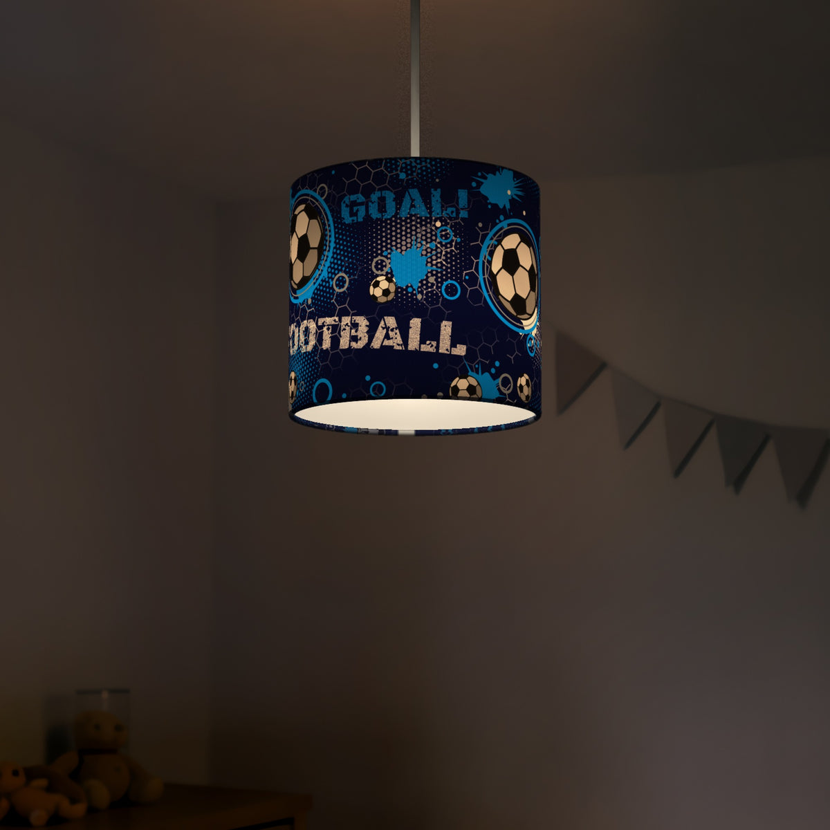 Navy Football Crazy lampshade - 20cm x 18.5cm Ceiling - photo 5