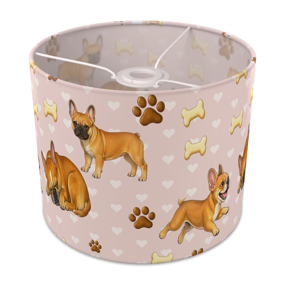 Blush French Bulldog Love lampshade - 25cm x 20cm Ceiling