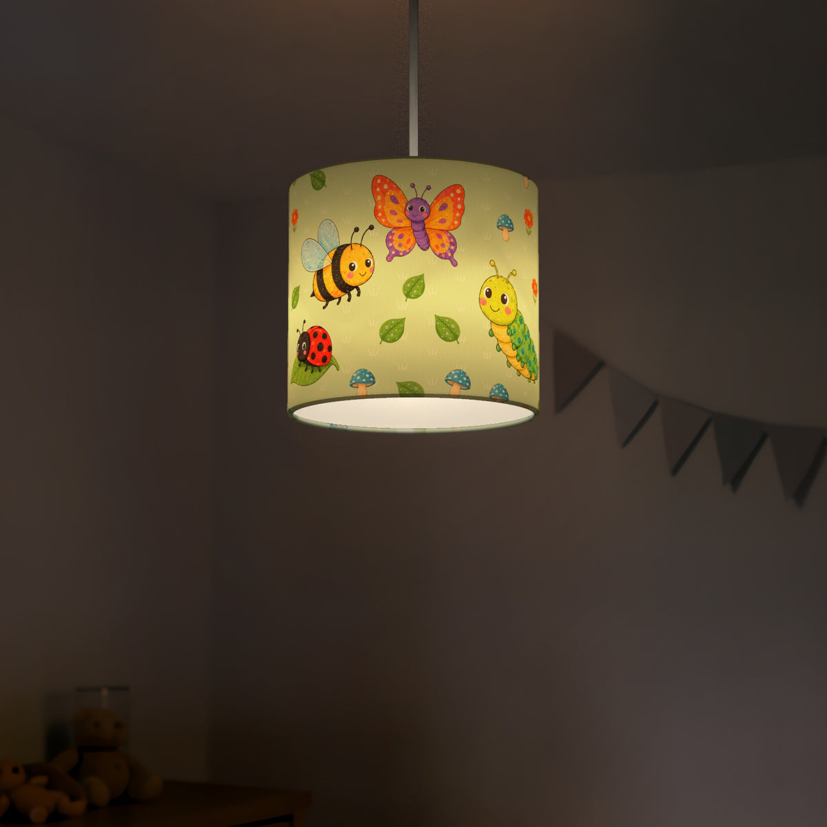 Meadow Garden Bugs lampshade - 20cm x 18.5cm Ceiling - photo 5