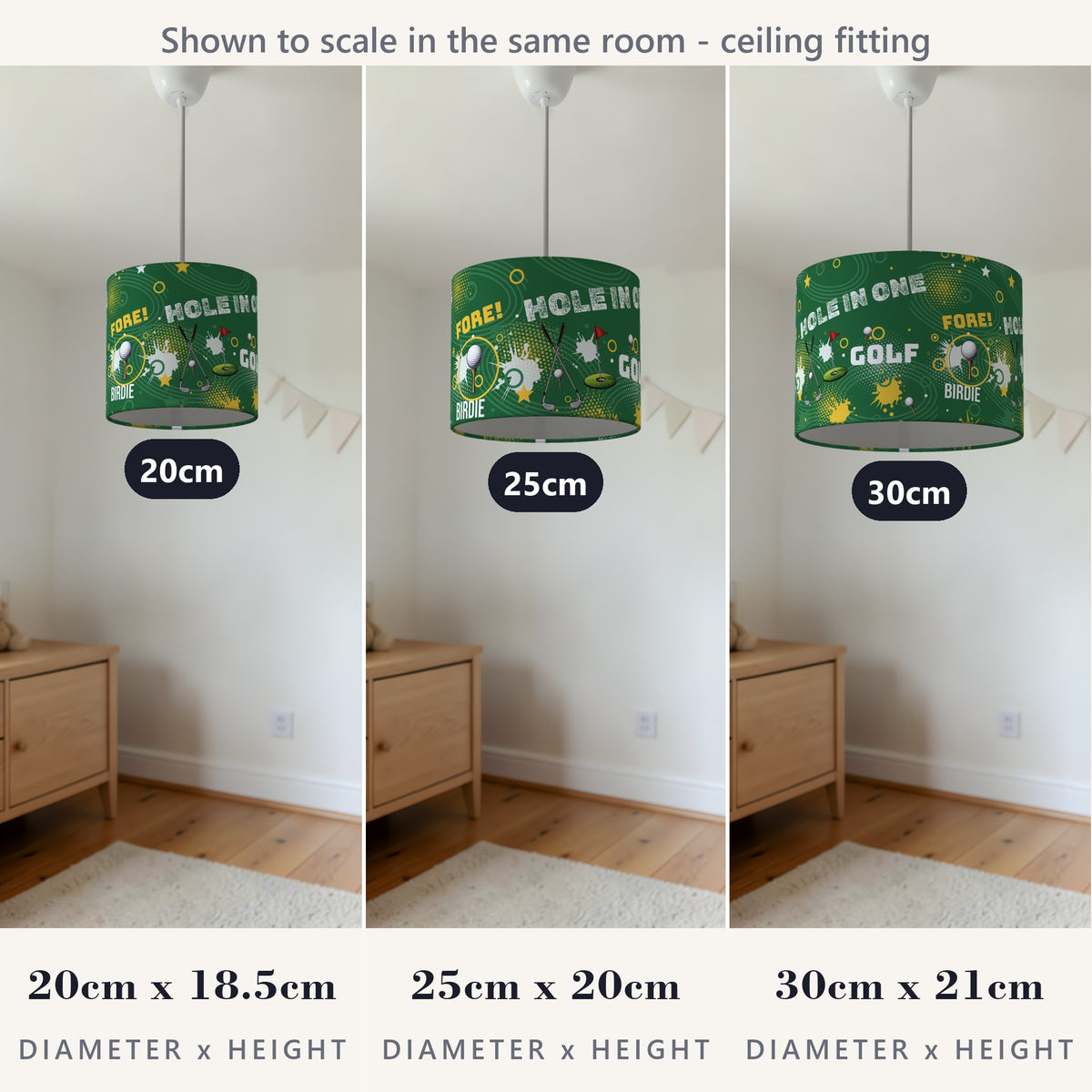 Pitch Golf Pro lampshade - 20cm x 18.5cm Ceiling - photo 4