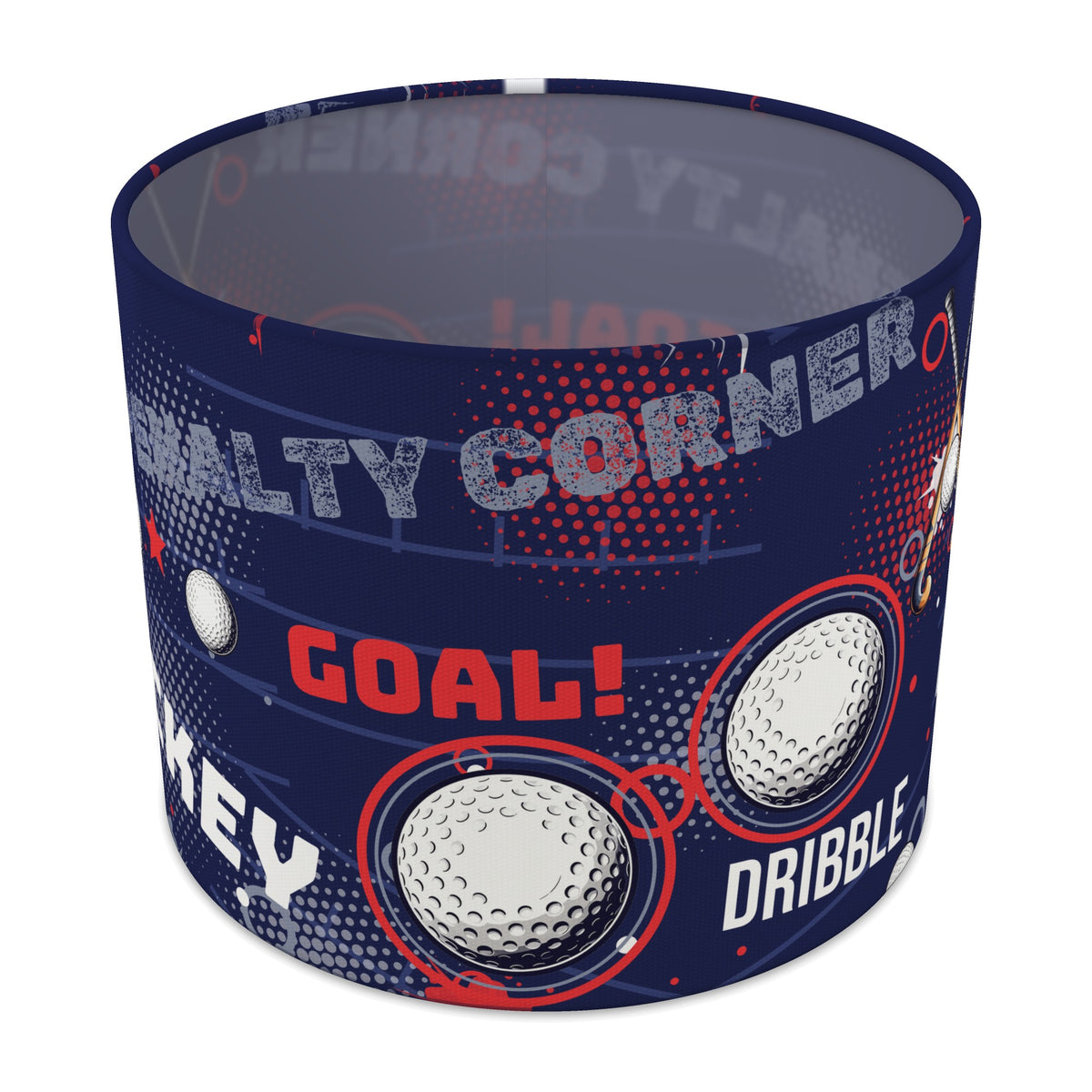 Navy Hockey Hero lampshade - 25cm x 20cm Table
