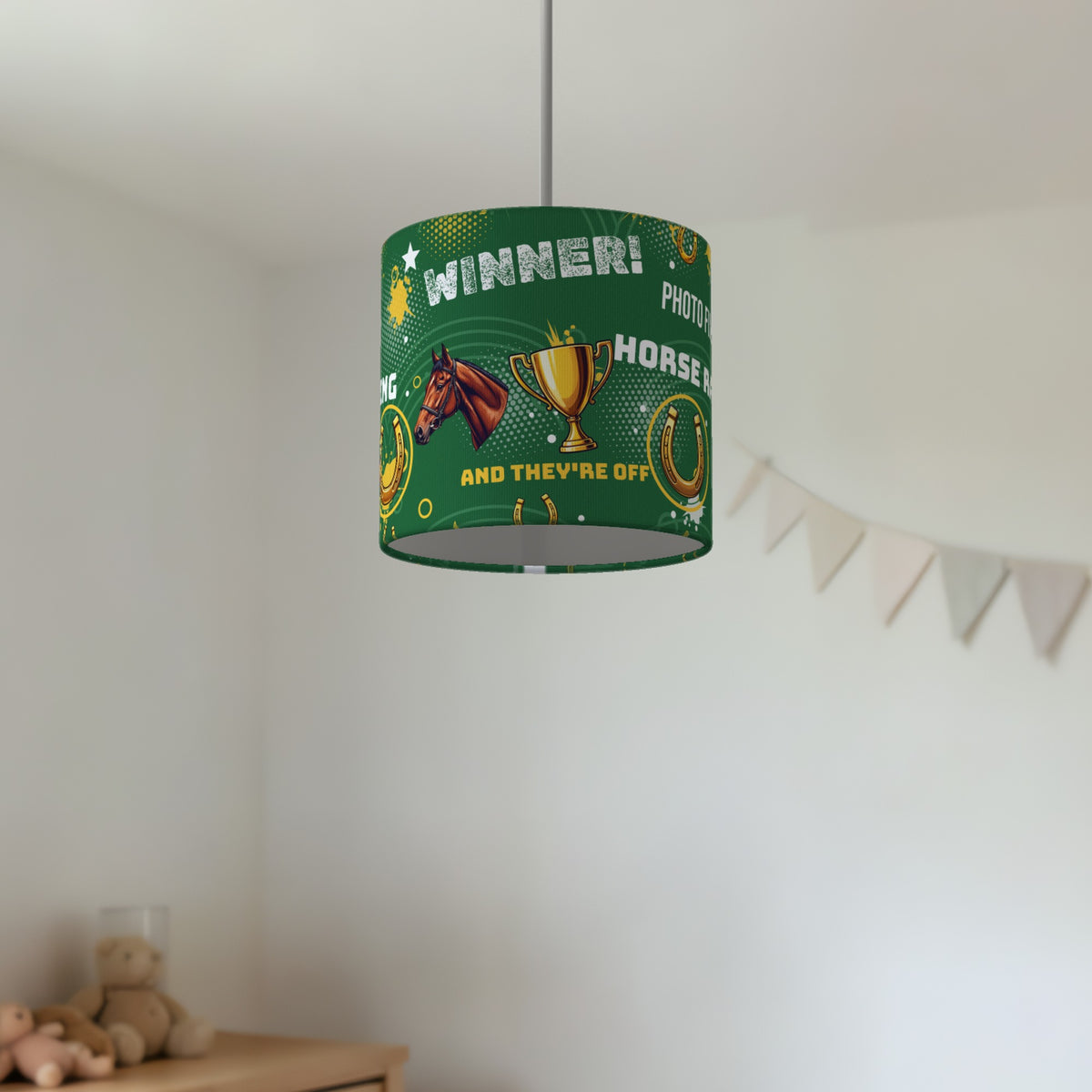 Pitch And They're Off lampshade - 20cm x 18.5cm Ceiling - photo 2