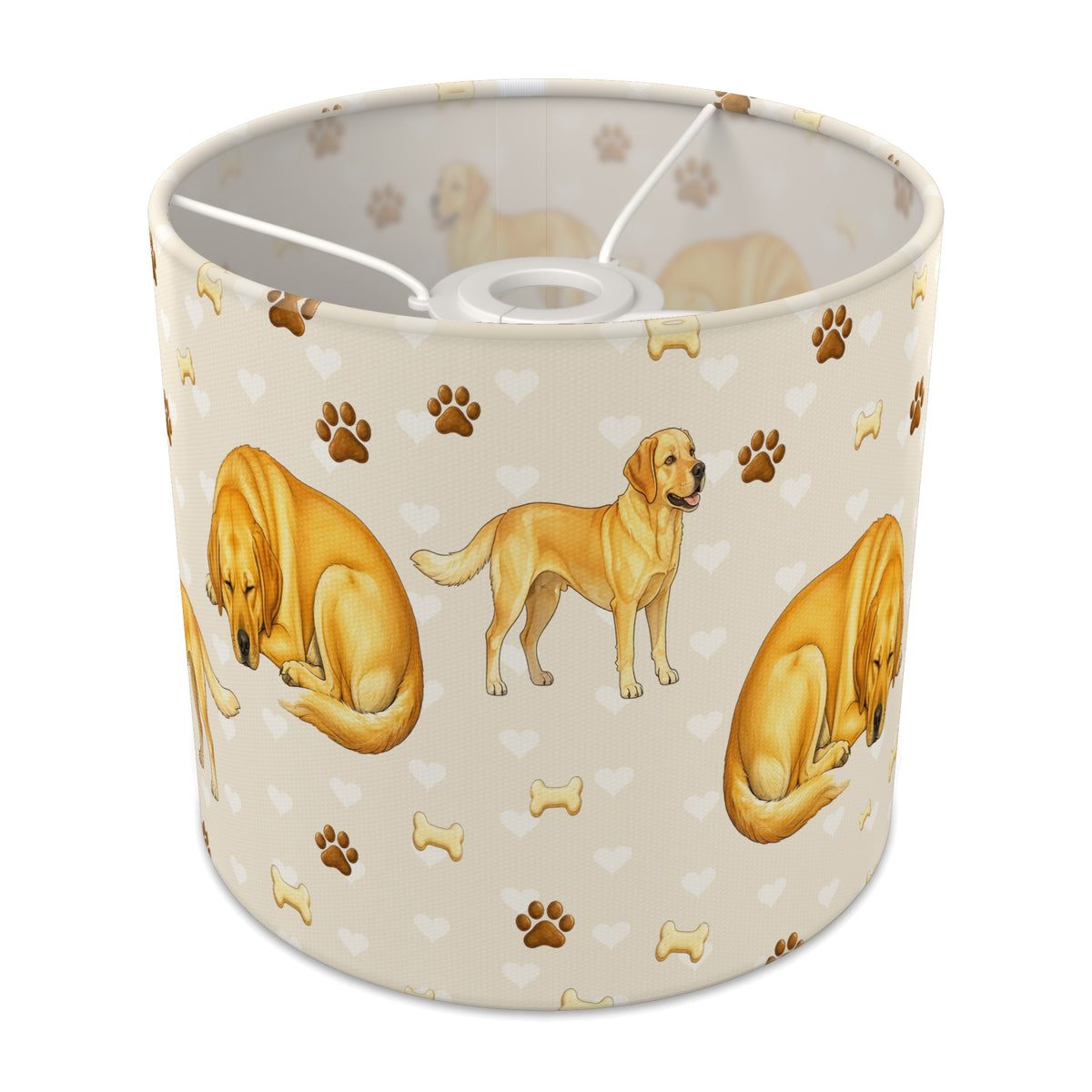 Cream Labrador Love lampshade - 20cm x 18.5cm Ceiling - main photo