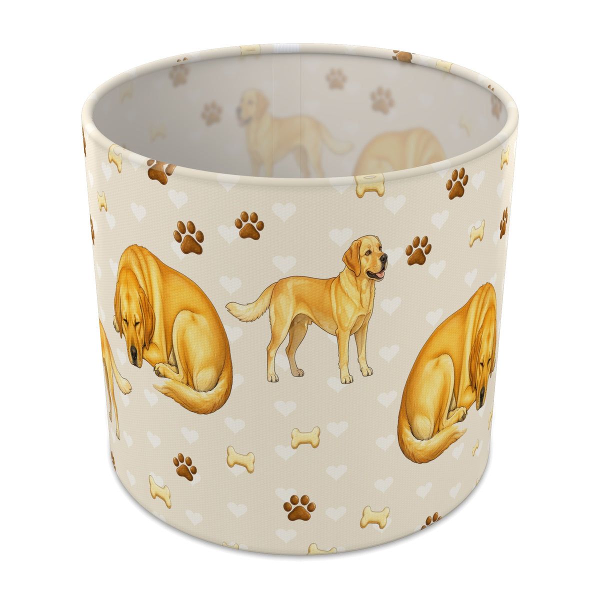 Cream Labrador Love lampshade - 20cm x 18.5cm Table