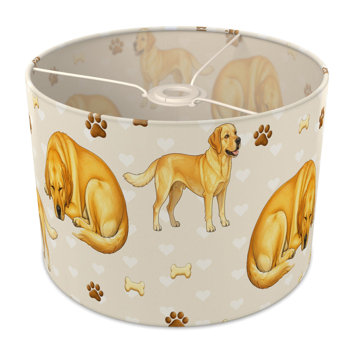 Cream Labrador Love lampshade - 30cm x 21cm Ceiling