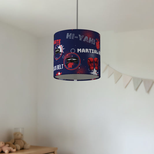 Navy Karate Kid lampshade - 20cm x 18.5cm Ceiling - photo 2