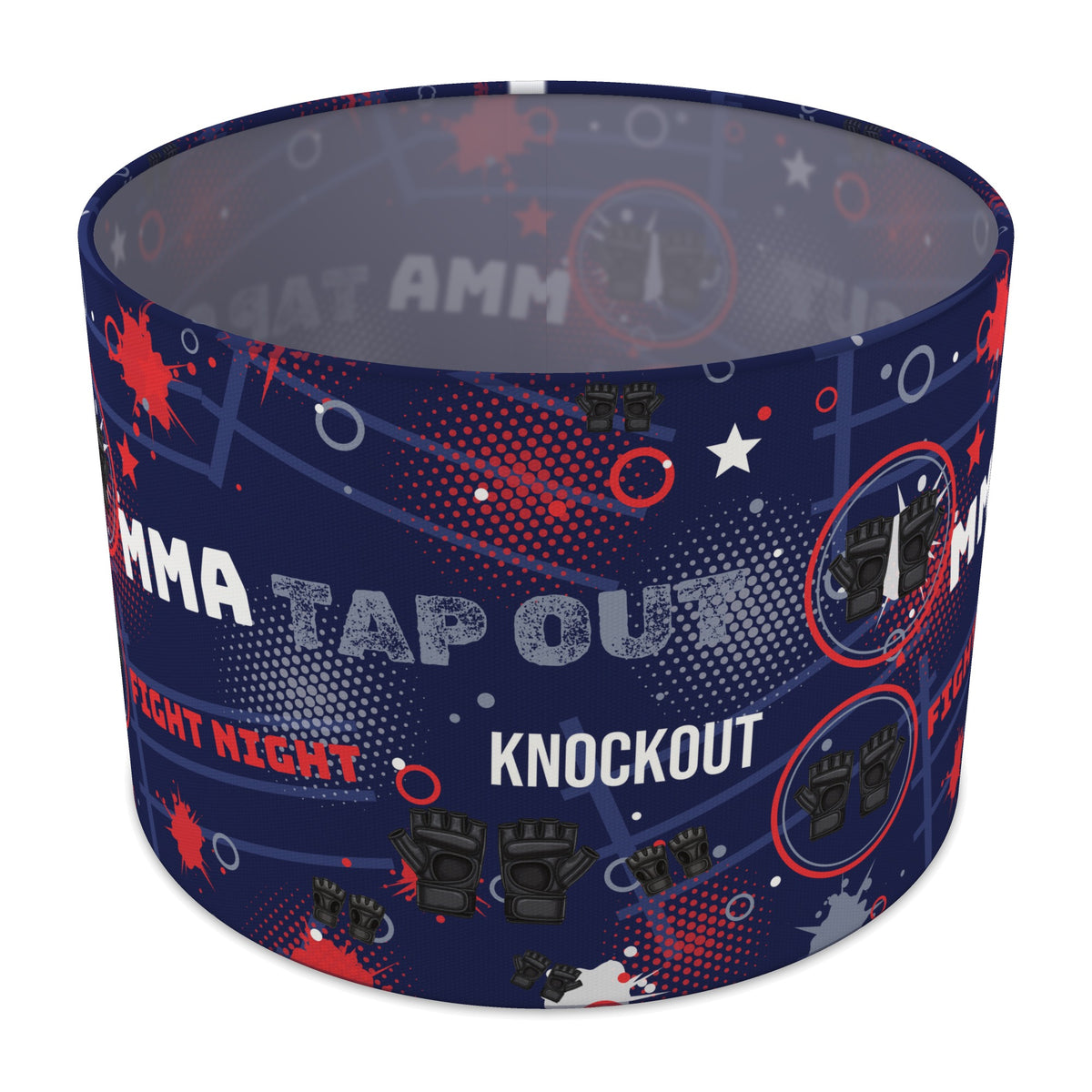 Navy Fight Night lampshade - 30cm x 21cm Table