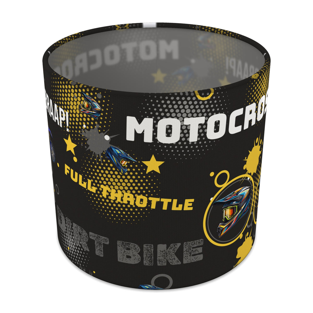 Black Full Throttle lampshade - 20cm x 18.5cm Table
